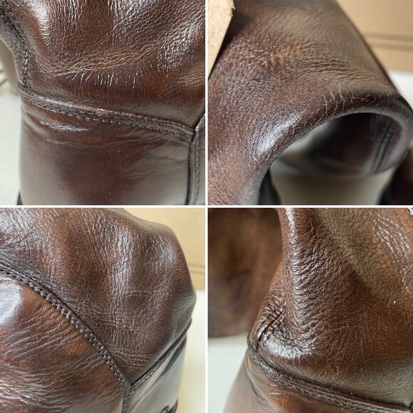BED STU Manchester Distressed Brown Leather Tall Riding Boots BedStu Size 6.5 - Picture 13 of 16